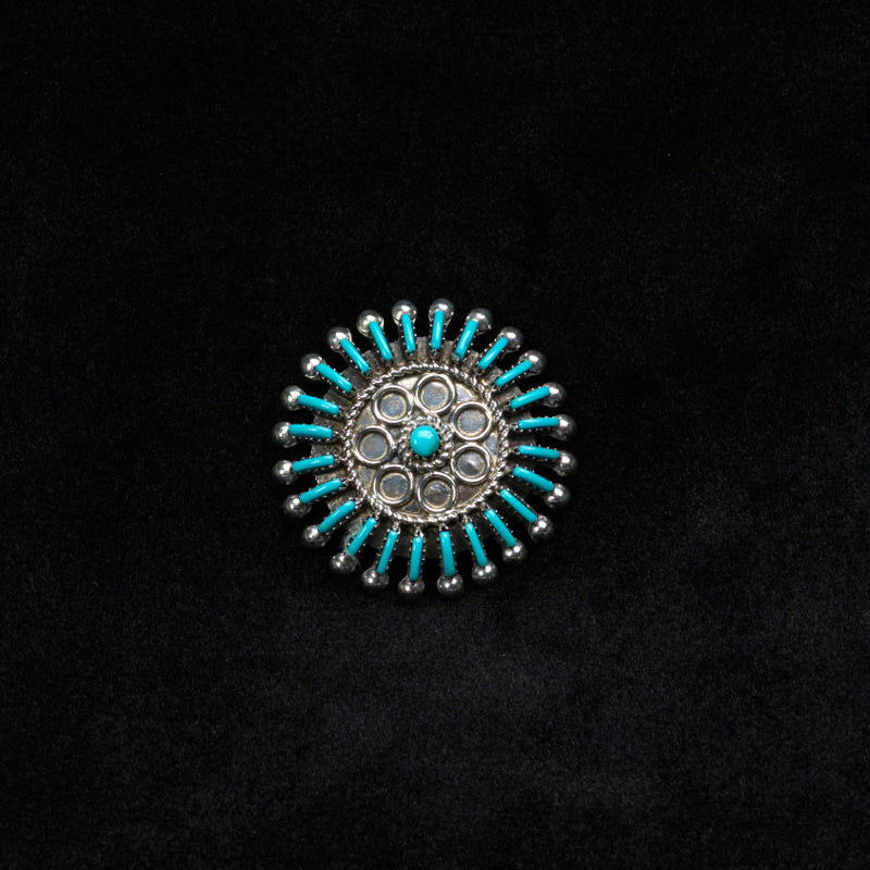 Philander Gia: Turquoise, Needle Point Pin Pendant
