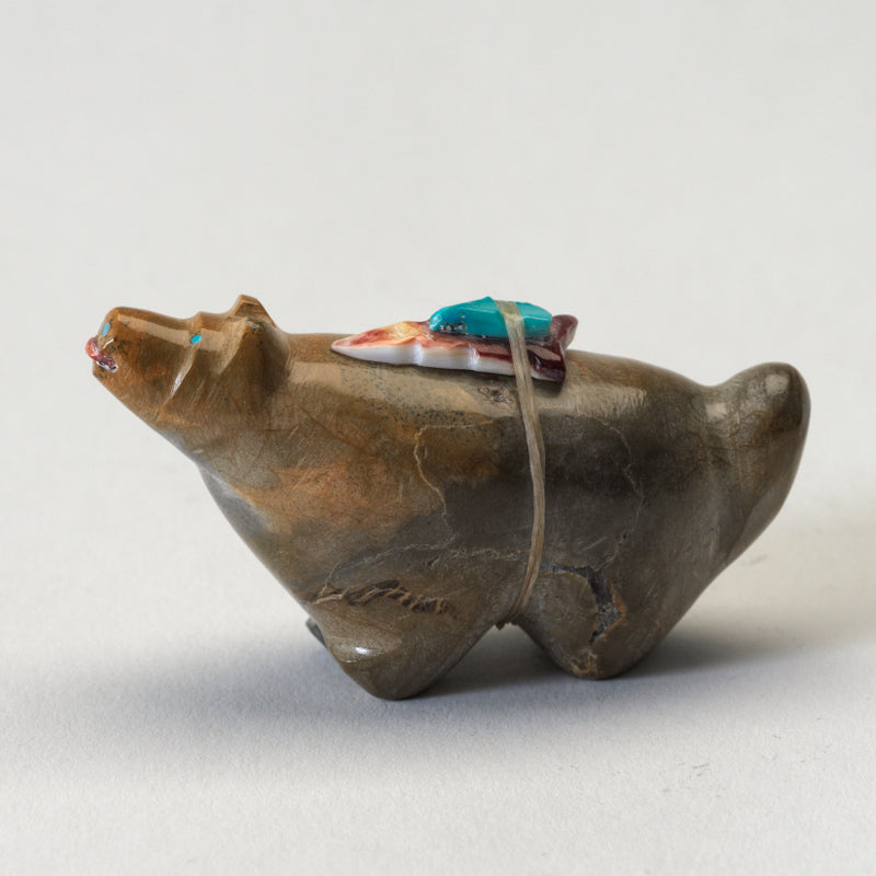 Delvin Leekya: Zuni Travertine, Fox