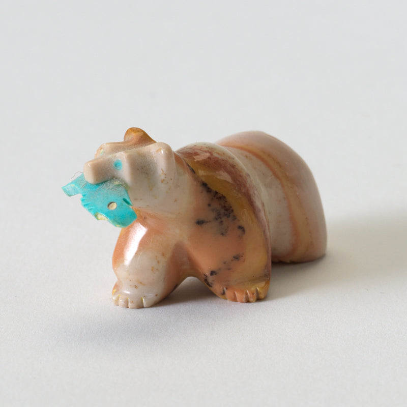 Andres Quam (d): Dolomite, Bear with turquoise fish