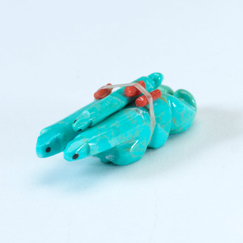 Ed Lementino: Turquoise, Mountain Lion Family