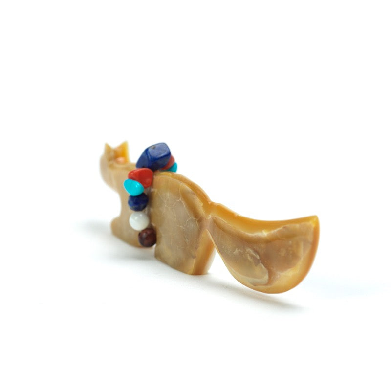 Cheryl Beyuka: Mother Of Pearl Shell, Wolf