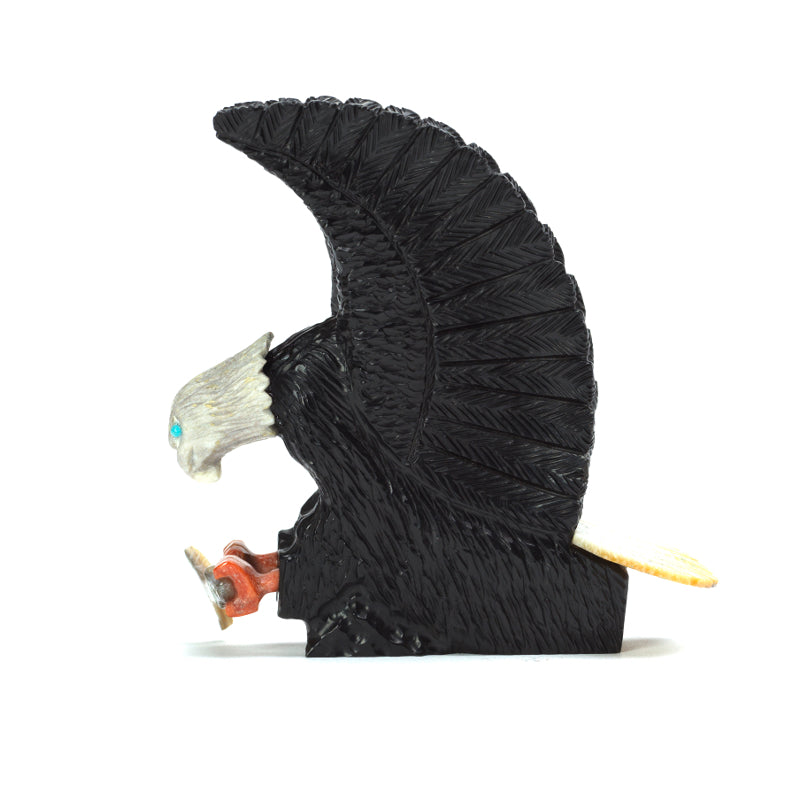 Mike Tucson: Black Jet/Antler/Mother Of Pearl, Eagle With Fish