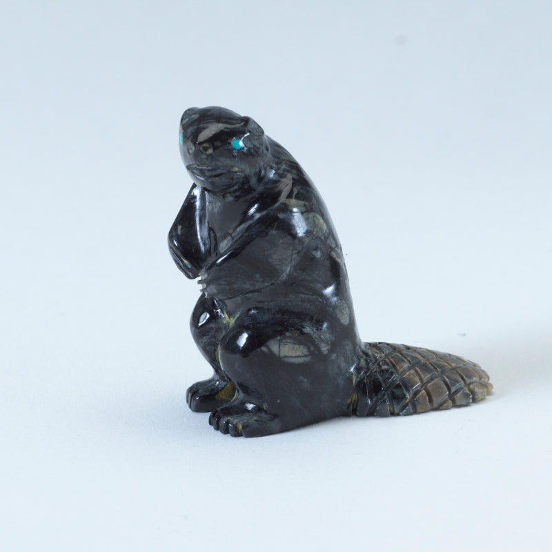 Todd Lowsayate: Picasso Marble, Beaver Sitting Up