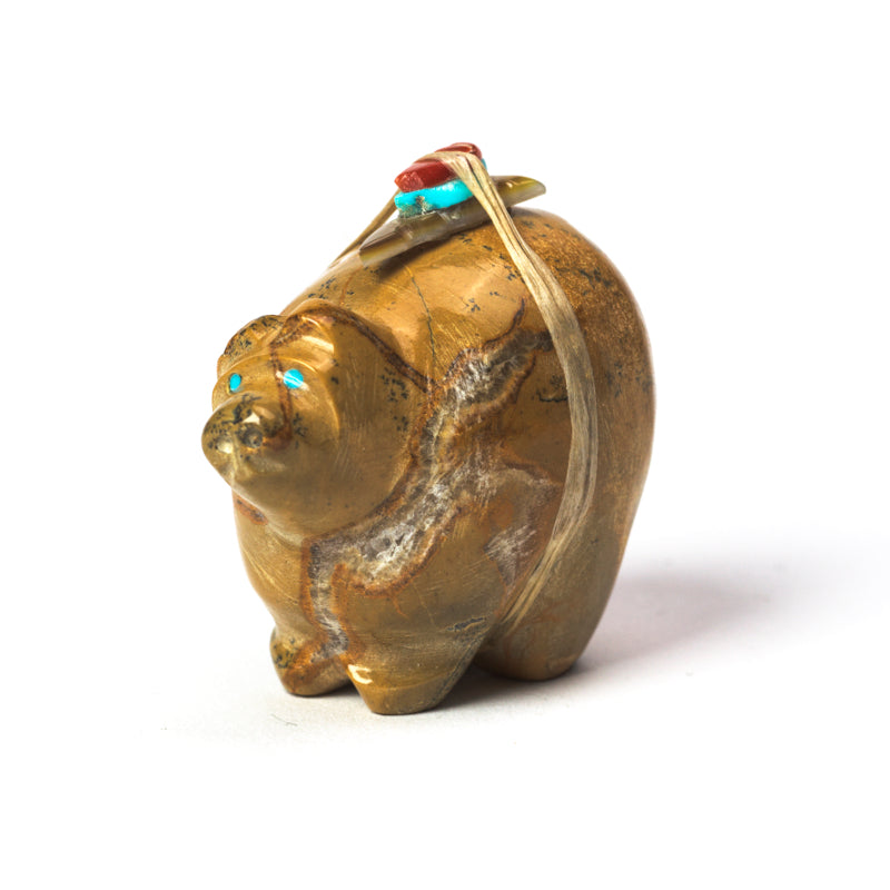 Delvin Leekya: Zuni Stone, Bear With Gift