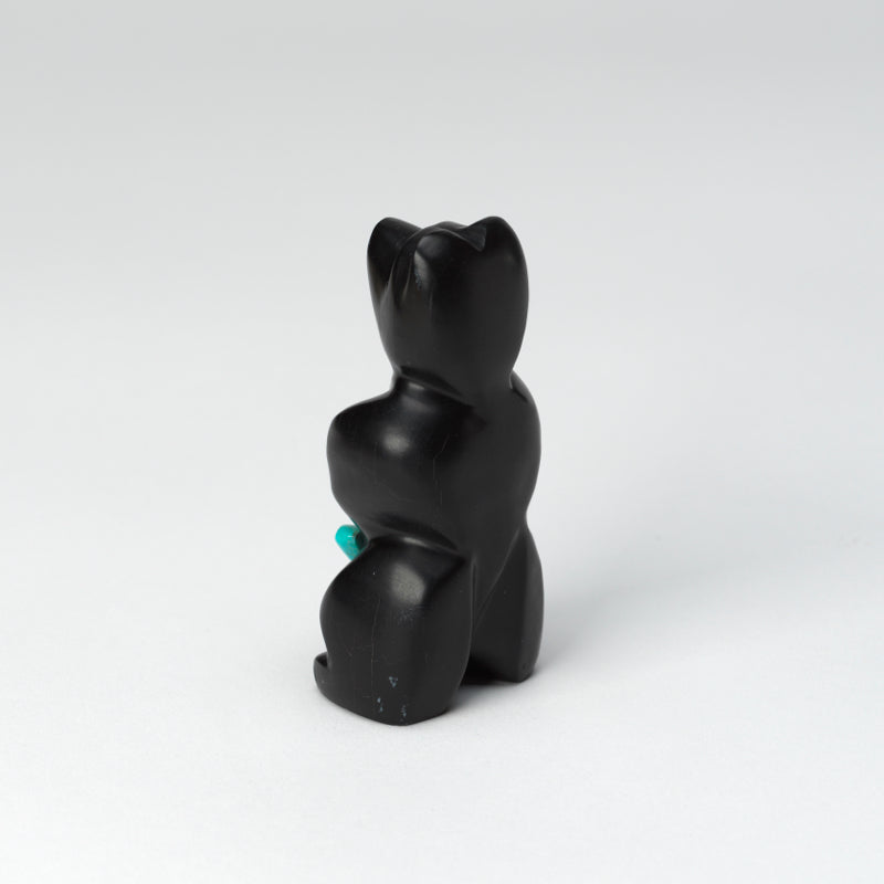 Pete Natachu Sr.(d): Black Jet, Bear with Turquoise Heart