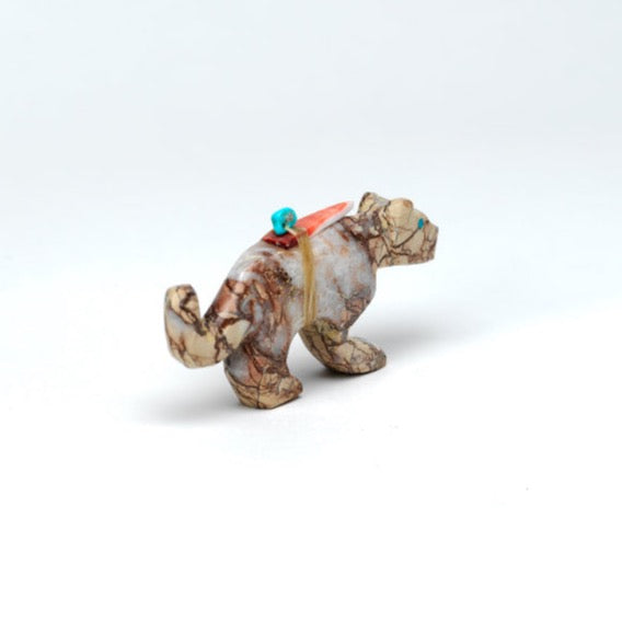Fernando Laiwekate: Quartz Veined Marble, Mountain Lion With Turquoise Heartline & Bundle