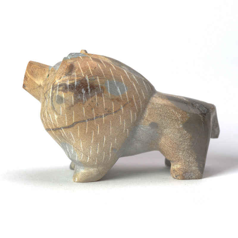 Enrike Leekya: Zuni Travertine, Lion