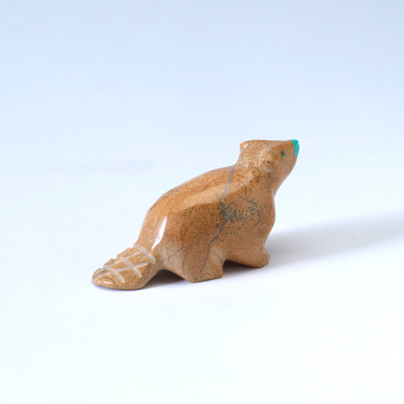 Enrike Leekya: Zuni Travertine, Beaver