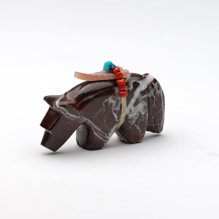 Donovan Laiwekate: Marble, Wolf with Bundle