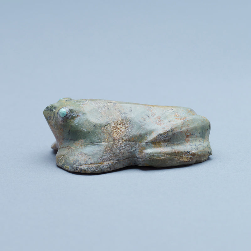 Calbert Bowannie: Green Found Stone, Frog