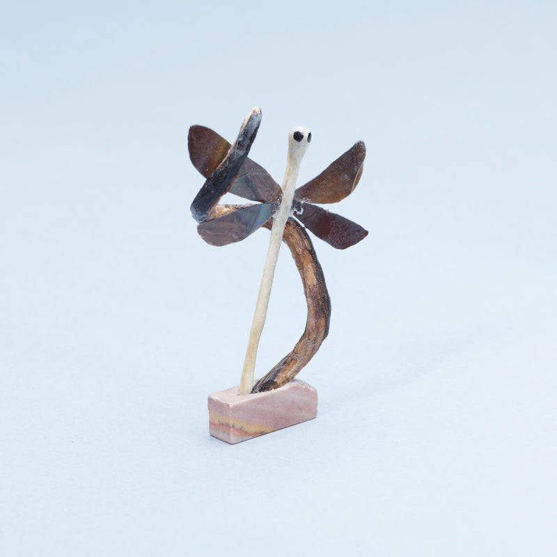 Ruben Najera: Antler/Abalone Shell, Dragonfly