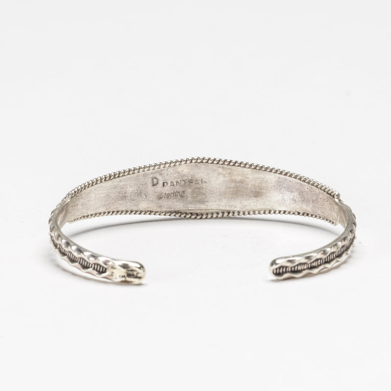 Deidre Luna: Sterling Silver/Turquoise/Coral, Inlaid Bracelet