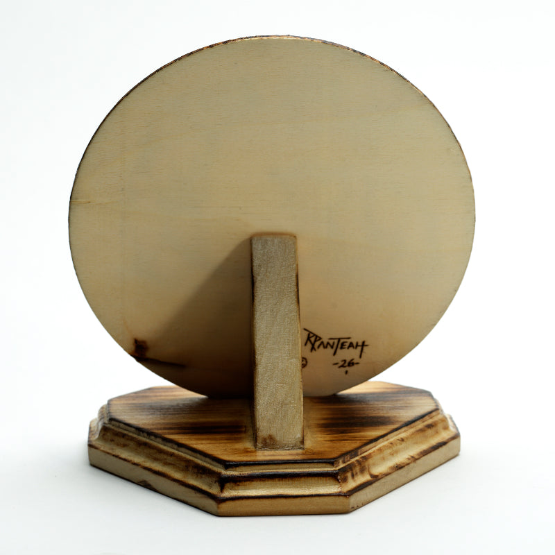 Richard Panteah Jr: Wood Burned Plaque, Bears