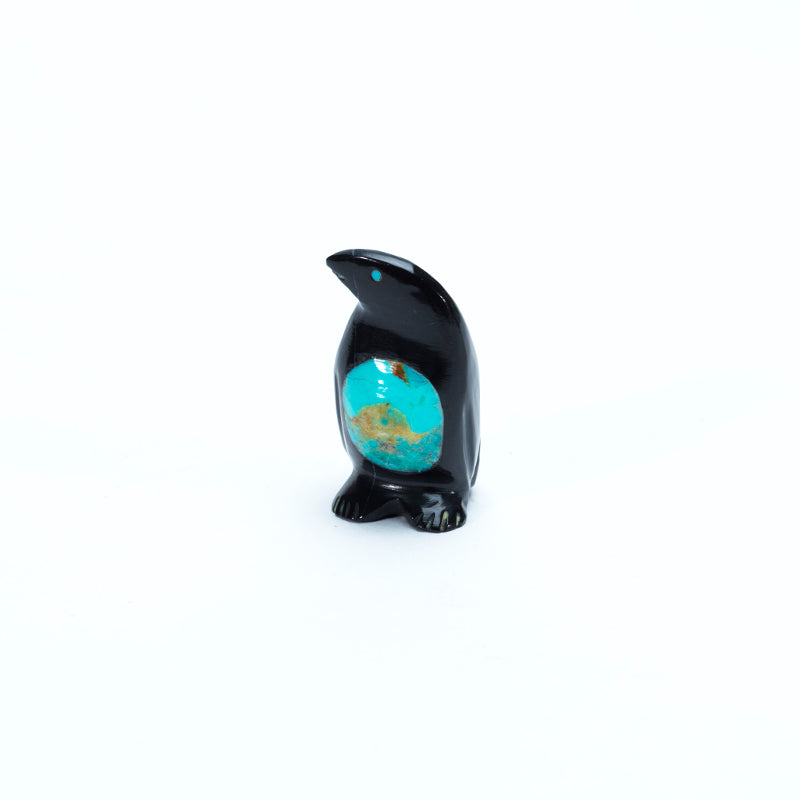 Calvert Bowannie: Black Marble, Penguin with Turquoise Eyes & Belly