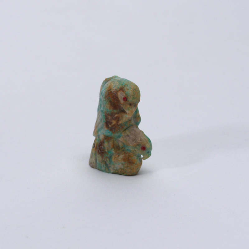 Derrick Kaamasee: Turquoise with Coral Eyes, Double Eagle