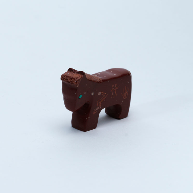 Ulysses Mahkee: Pipestone, Etched Horse