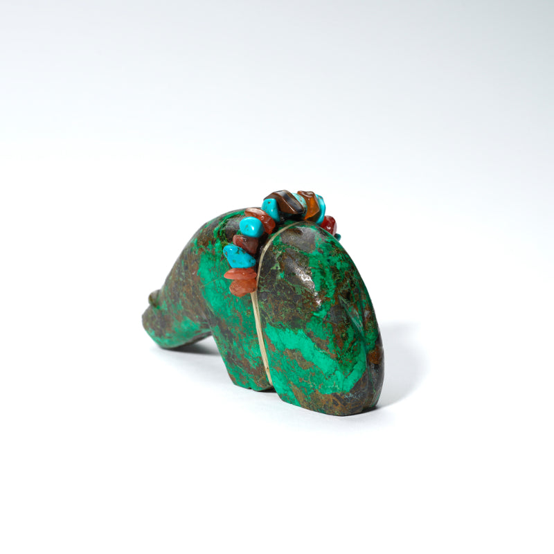Farlan & Paulette Quam: Green Turquoise, Bear with Bundle