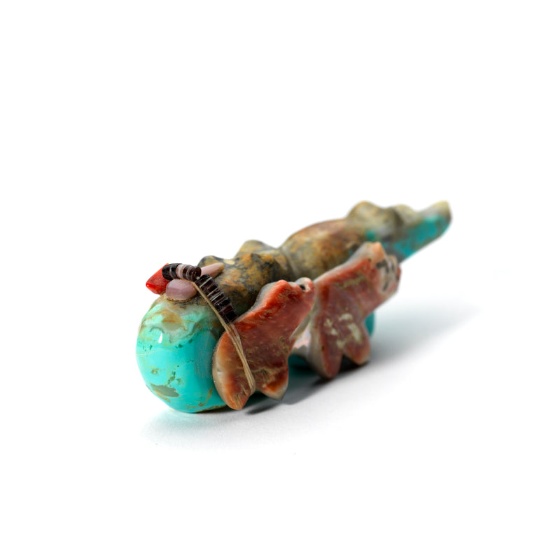 Jayne Quam: Turquoise & Abalone Shell, Family of Wolves