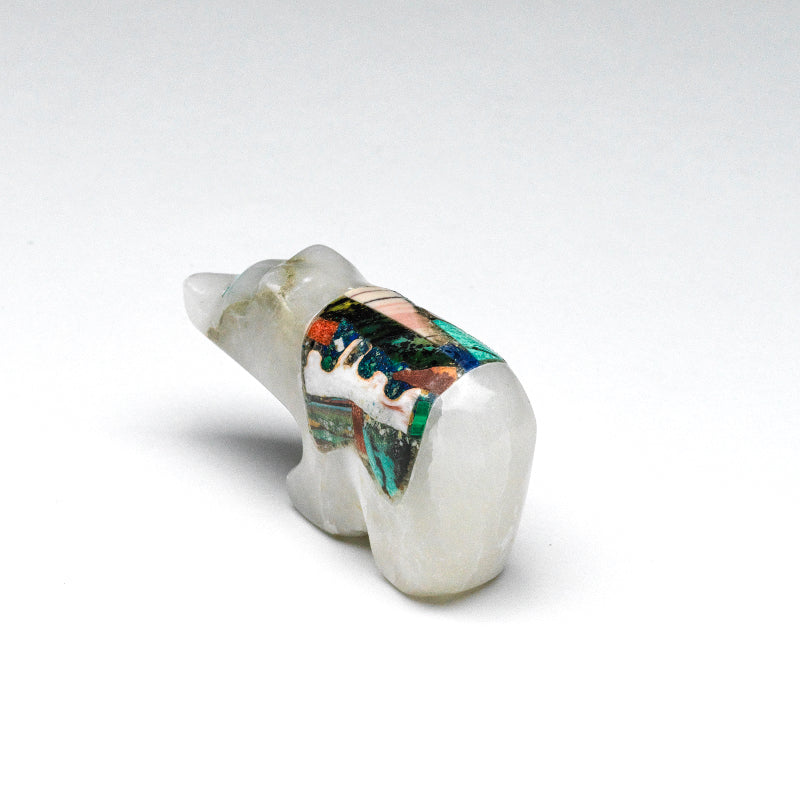 Jayne Quam: White Alabaster, Bear Mosaic Blanket