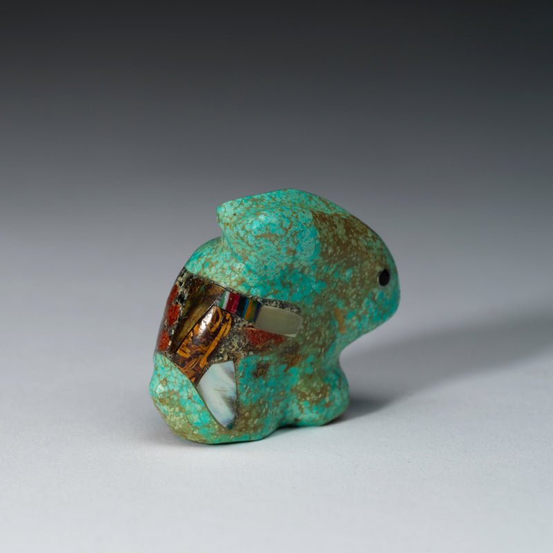 Jayne Quam: Turquoise, Rabbit with Mosaic Inlay