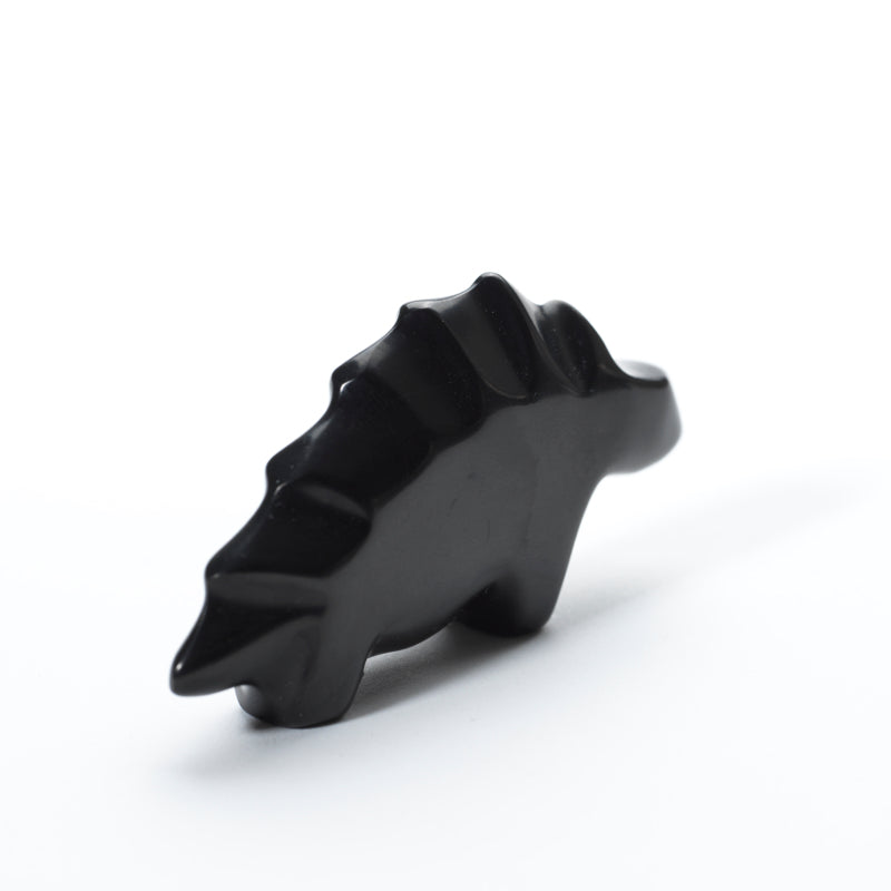 Herbert Halate: Jet with Turquoise Eyes, Stegosaurus Dinosaur