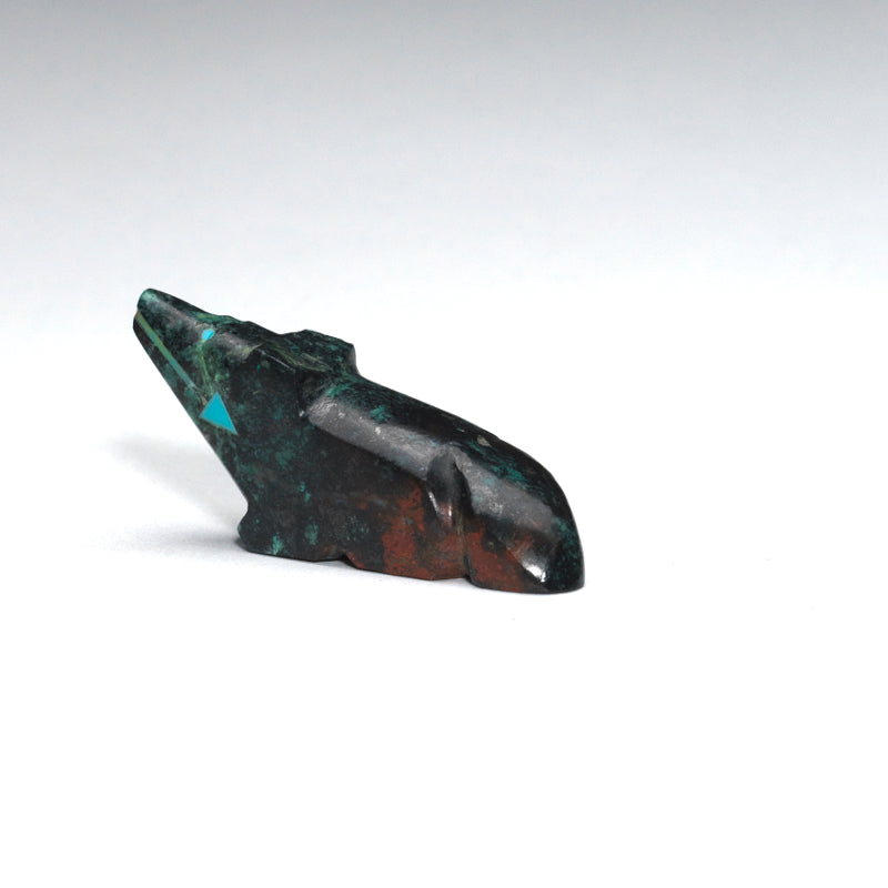 Clayton & Abby Panteah: Cuprite, Coyote With Turquoise Heartline