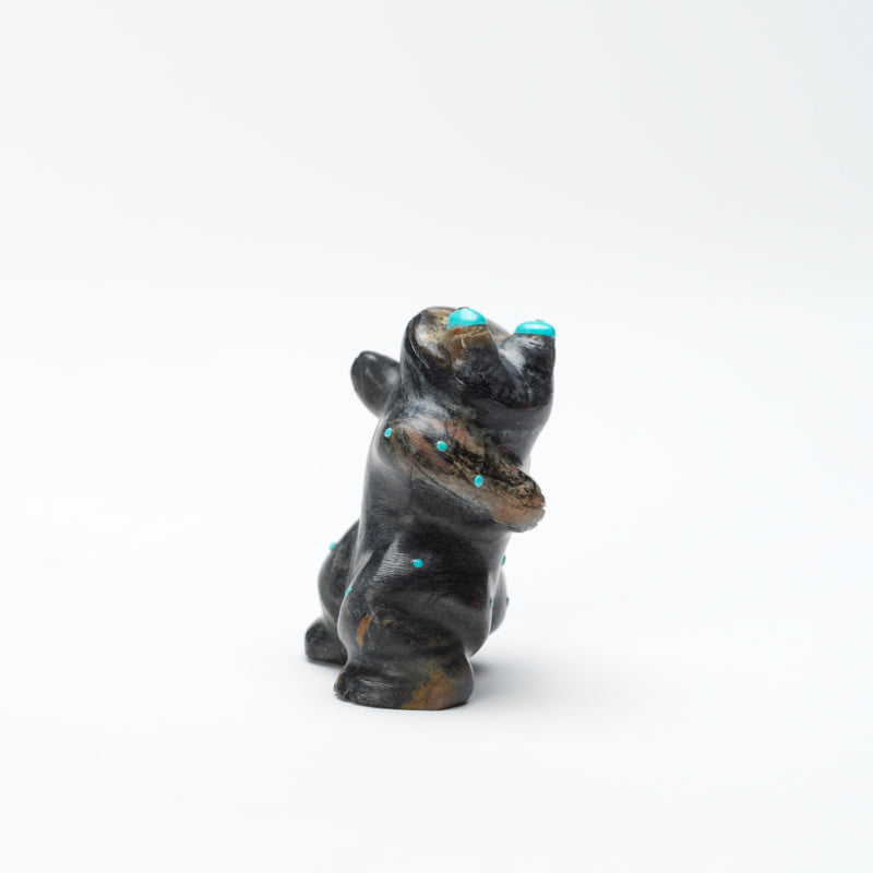 Hayes Leekya: Picasso Marble, Frog with Turq. Eyes