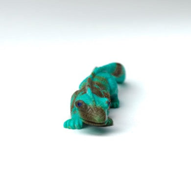 Lance Cheama: Turquoise, Lizard with Lapis Eyes