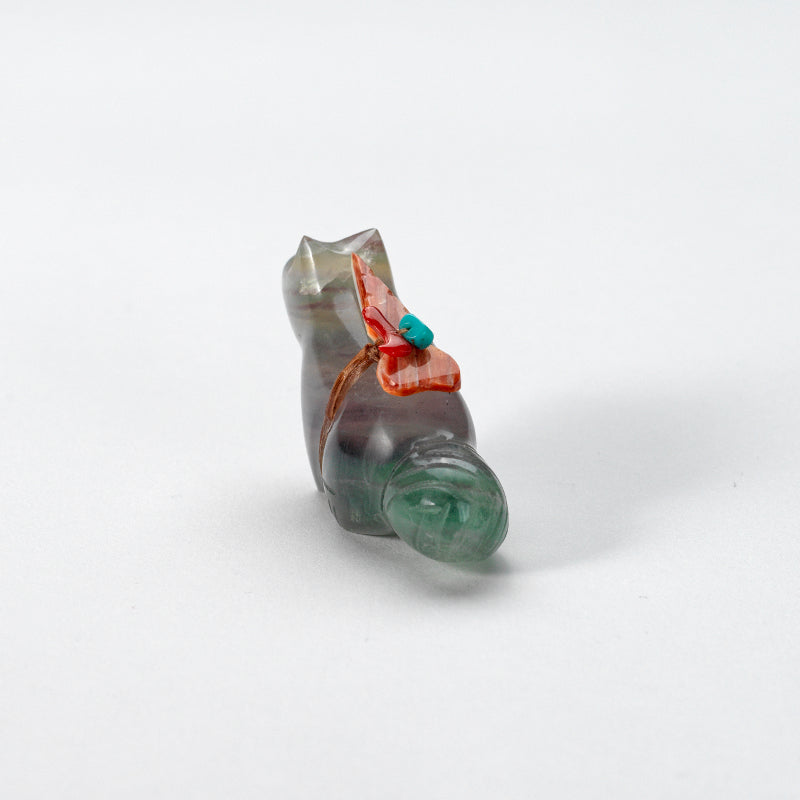 Leland Boone & Daphne Quam: Fluorite, Rainbow Coyote