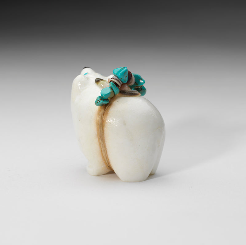 Delvin Leekya: White Marble with Turquoise Bundle, Bear