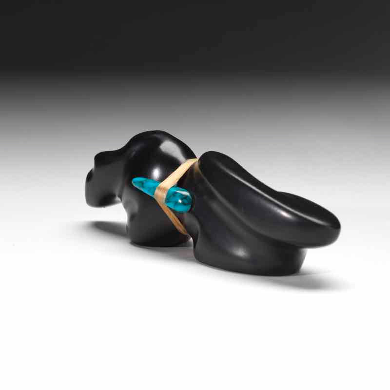 Herbert Halate: Black Jet with Turquoise eyes, Mountain Lion