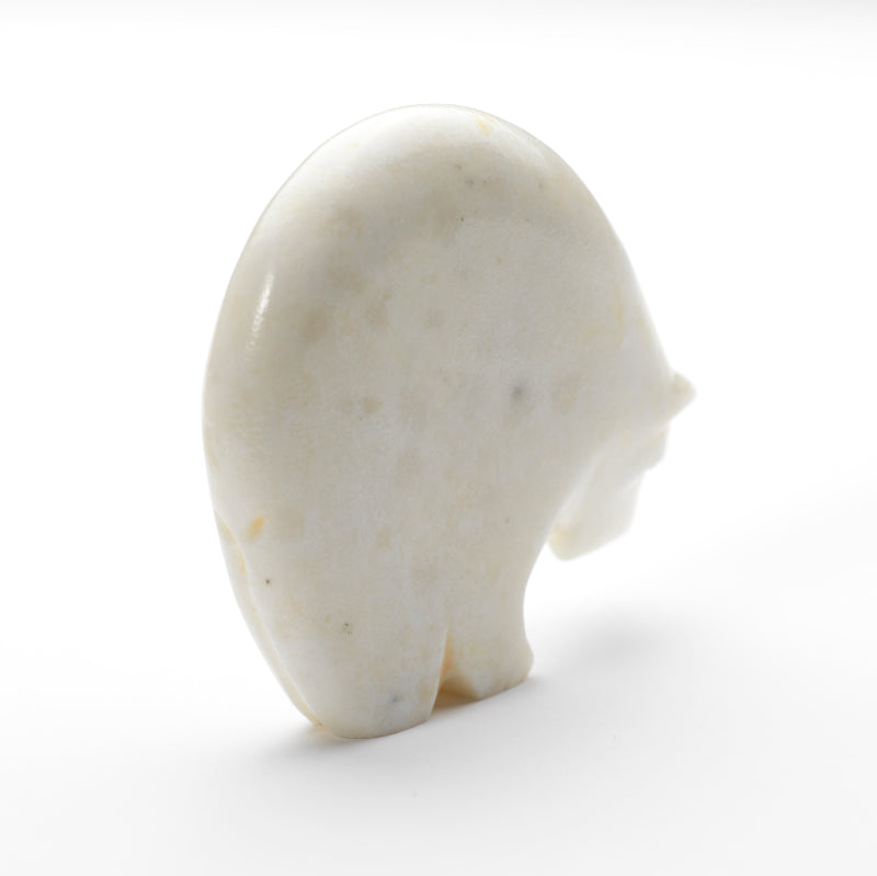 Stewart Quandelacy: White Marble, Medicine Bear with Heartline