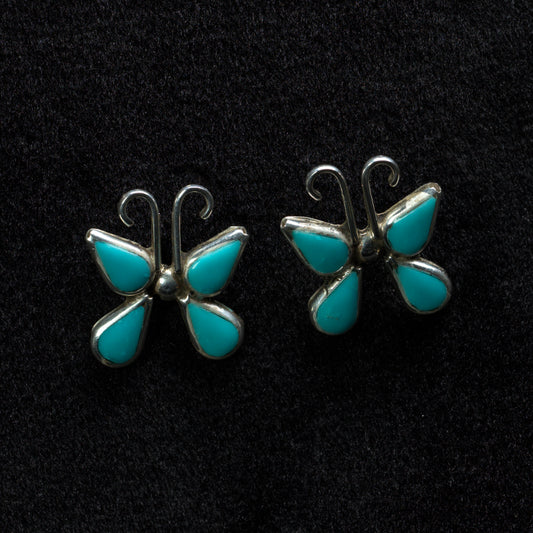 Fabeola Yamutewa: Turquoise, Butterfly Earrings