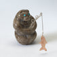 Christopher Gchachu: Petoskey, Standing Bear with Fishing pole
