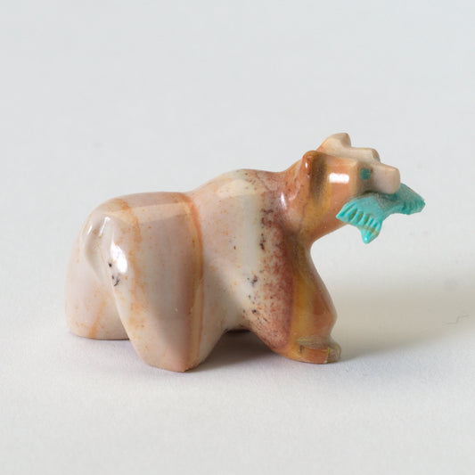 Andres Quam (d): Dolomite, Bear with turquoise fish