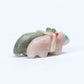 Lorandina Sheshe: Serpentine & Pink Quartz, Old Style (Traditional) Coyotes