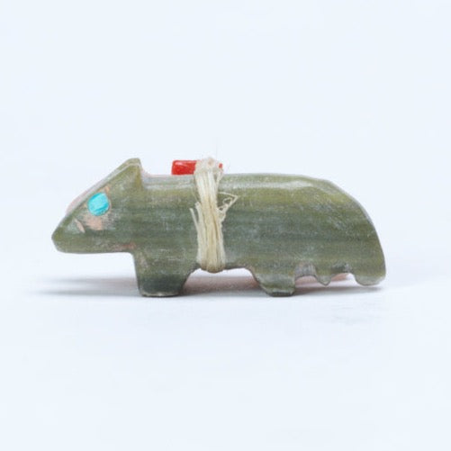 Lorandina Sheshe: Serpentine & Pink Quartz, Old Style (Traditional) Coyotes