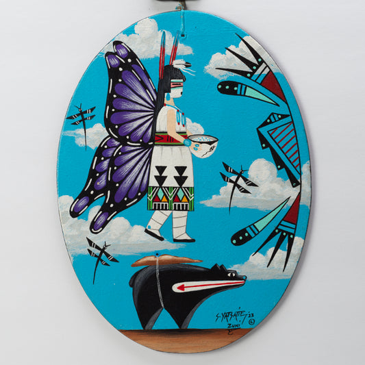 Steve Yatsattie: Bear/Butterfly Maiden, Painting