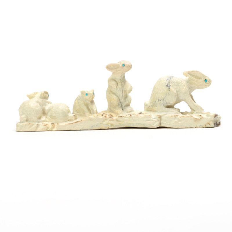 Adrian Cachini: Fish Rock, Set of Rabbits – Zuni Artist Resource Team