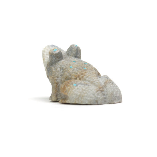 Adrian Cachini: Picasso Marble, Frog with Turquoise Inlay