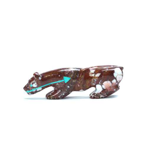 Andres Quandelacy: Brecciated Jasper, Mountain Lion With Turquoise Heartline