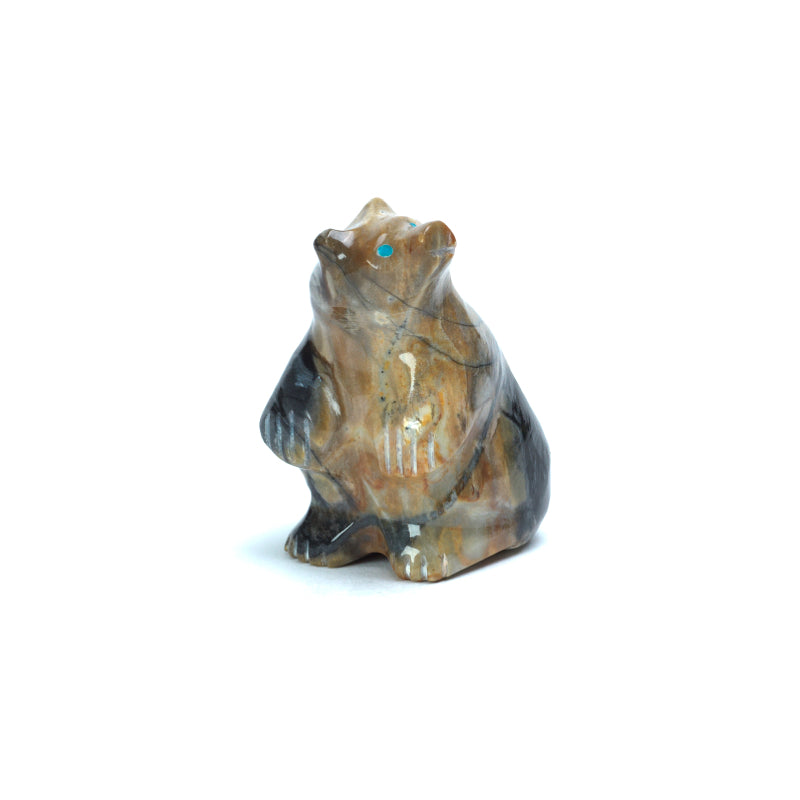 Calvert Bowannie: Picasso Marble, Sitting Bear
