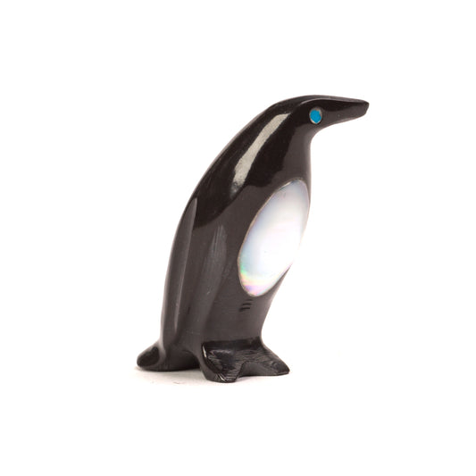 Calvert Bowannie: Black Jet, Penguin with Turquoise Eyes