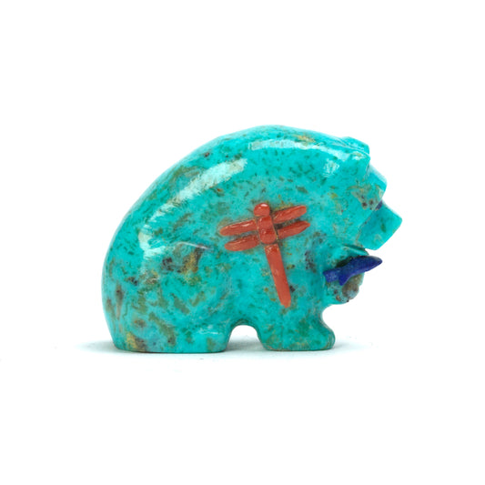 Clissa Martin: Turquoise, Bear With Lapis Fish