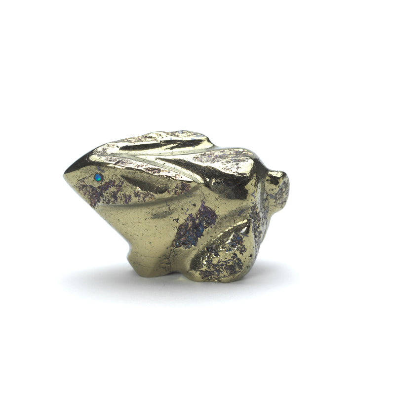 Pyrite Rabbit Clayton & Abby Panteah: Peacock Pyrite, Rabbit – Zuni Artist Resource Team
