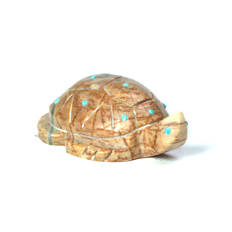 Turtle Boon Emery Boone: Picasso Marble, Turtle – Zuni Artist Resource Team