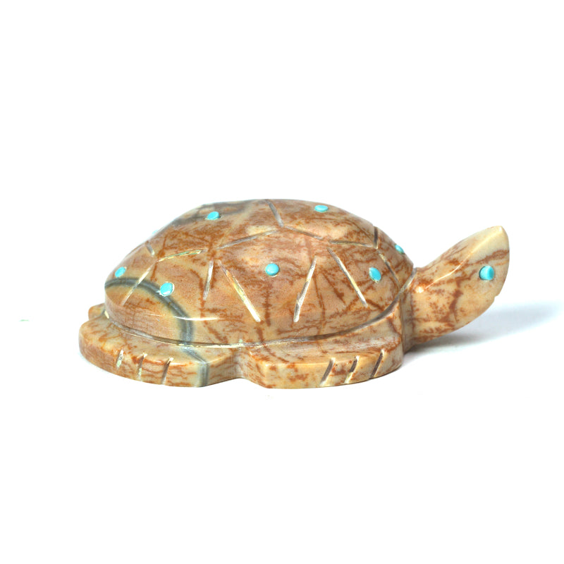 Turtle Boon Emery Boone: Picasso Marble, Turtle – Zuni Artist Resource Team