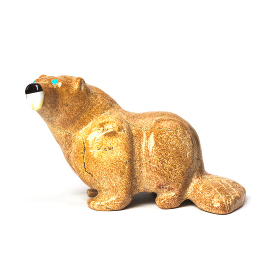 Freddie Leekya: Zuni Travertine, Beaver