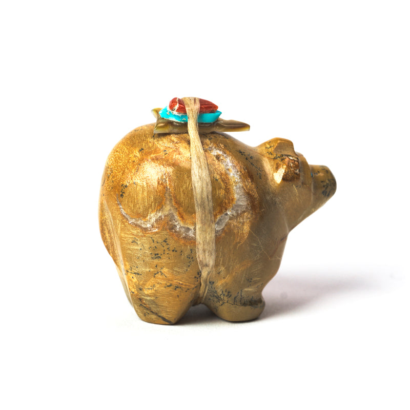 Delvin Leekya: Zuni Stone, Bear With Gift