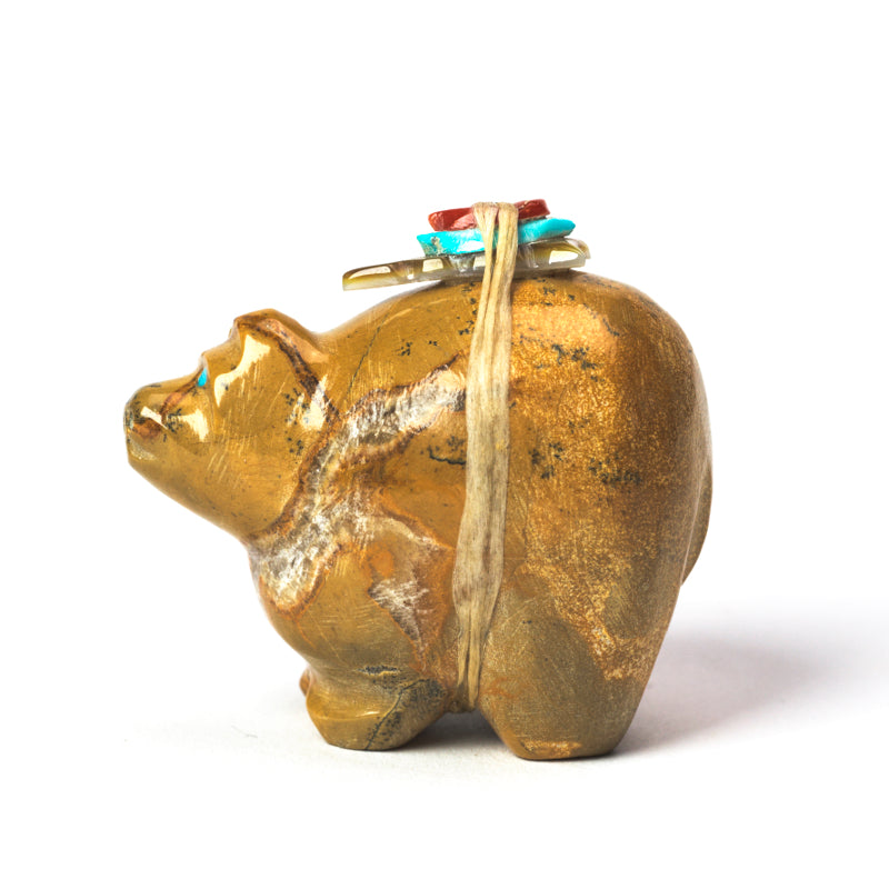 Delvin Leekya: Zuni Stone, Bear With Gift